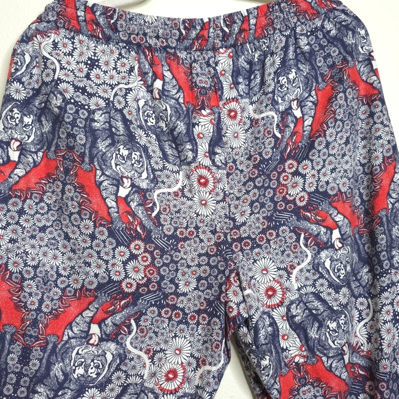 Anthropologie Florence Balducci Menagerie Flannel Sleep Pants Medium Floral - Picture 7 of 11